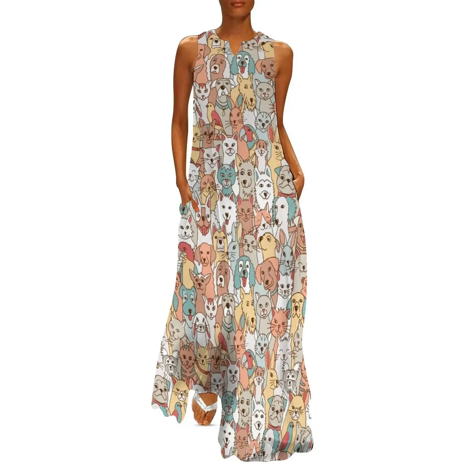 

Pets Long Dress Elegant gowns Female dress Dress