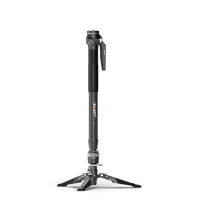 COMAN M1 PRO V5 Carbon Fiber Monopod Reisstatief 4-delig Eén-klik opklapbaar met snelkoppelingsplaat voor DSLR camera statief