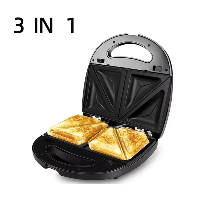 ZKMultifunctional Electric 3 in 1 Stainless Steel  Commercial Detachable Plates Breakfast Sandwich Makers Bread Machines