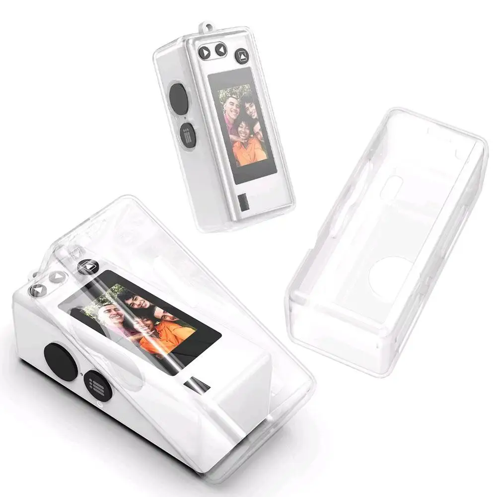 

For Kodak Charmera Mini Camera Keychain Transparent 2 in 1 Protective Kit Protective Case Set With TPU Film Screen Protector