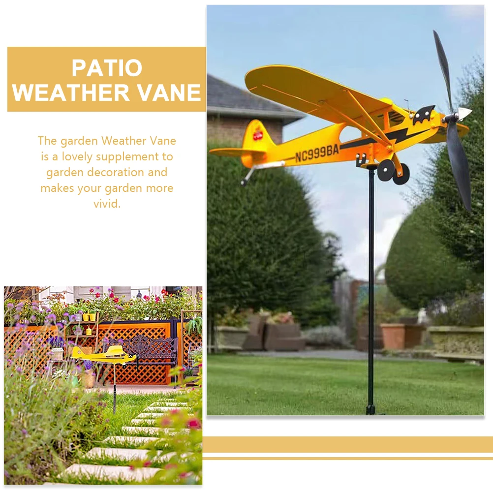 

Металлический флюгер для самолета, крепление на крышу, прочный индикатор направления ветра для сада, двора, наружного использования, декоративный флюгер для