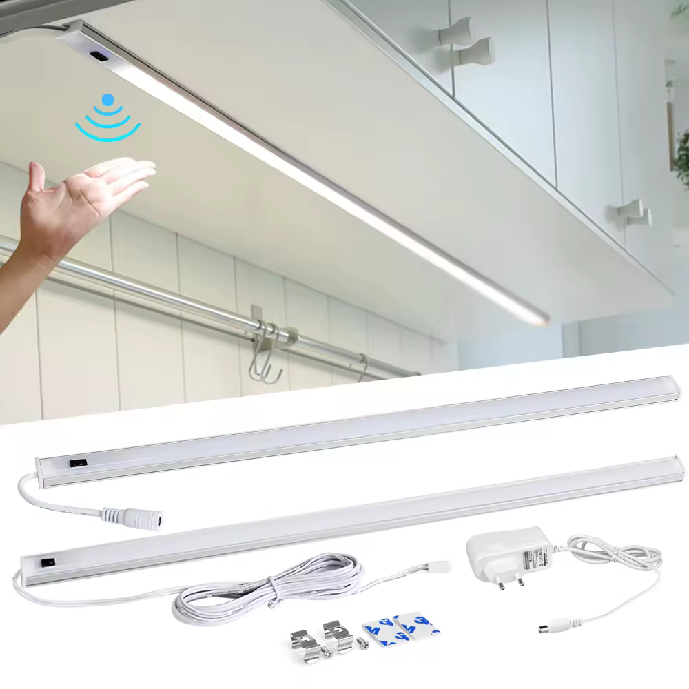 LED Light Under Cabinet Lights For Kitchen Hand Sweep Switch PIR Motion Sensor Closet Wardrobe Lamp 30/40/50cm Led Night Light