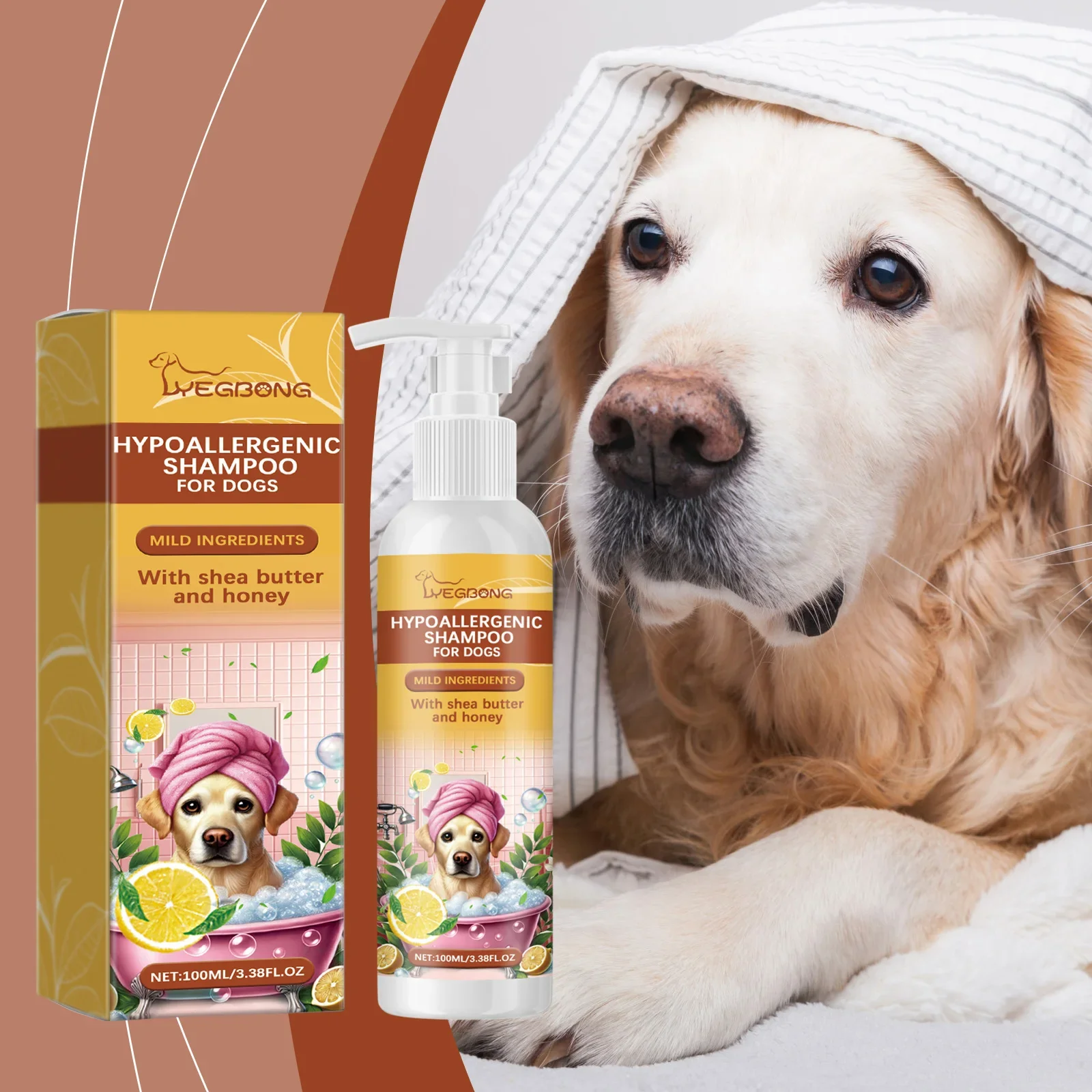 Champú para perros para limpieza suave y nutritiva, capa de hojas, piel suave, sin enredos, lavado de baño para mascotas, uso diario, 1-4 Uds.
