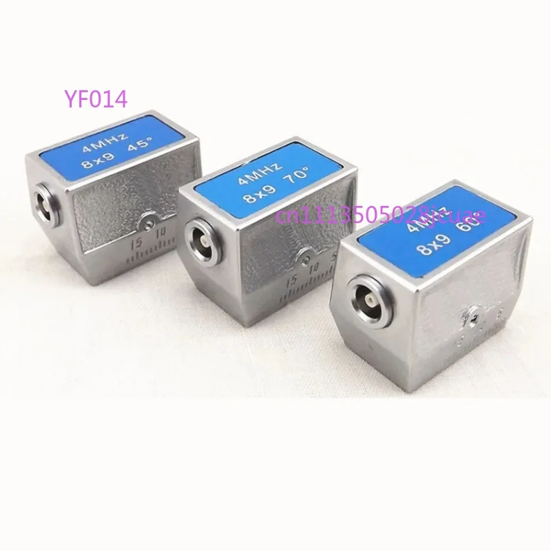 45/60/70 Degree Ultrasonic Beam Probe, 4MHz 8x9mm Transducer for Industrial Flaw Detection