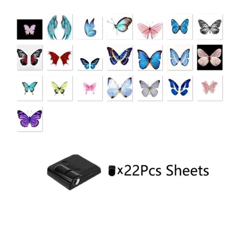 22 Butterfly Patterns Night Projector Background Decor Projection Photo Prop Birthday Party Bedroom Decor Atmosphere Lamp