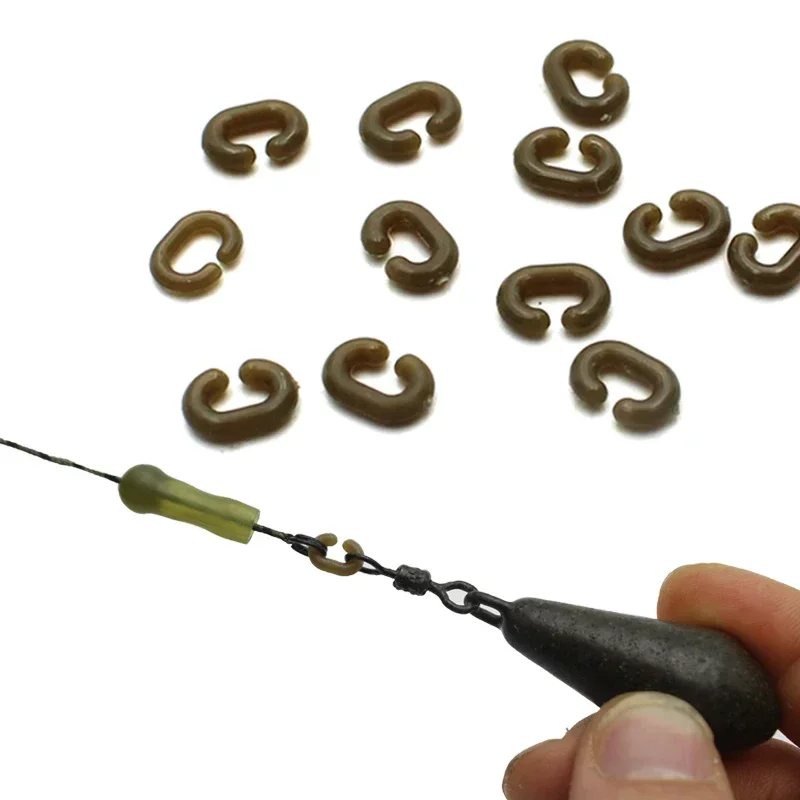 

Carp Fishing Accessories Rubber Sleeve Heli Chod Beads Carp C Clip Fishing Anti Tangle Sleeve Hook Carp Fishing Terminal Tackle