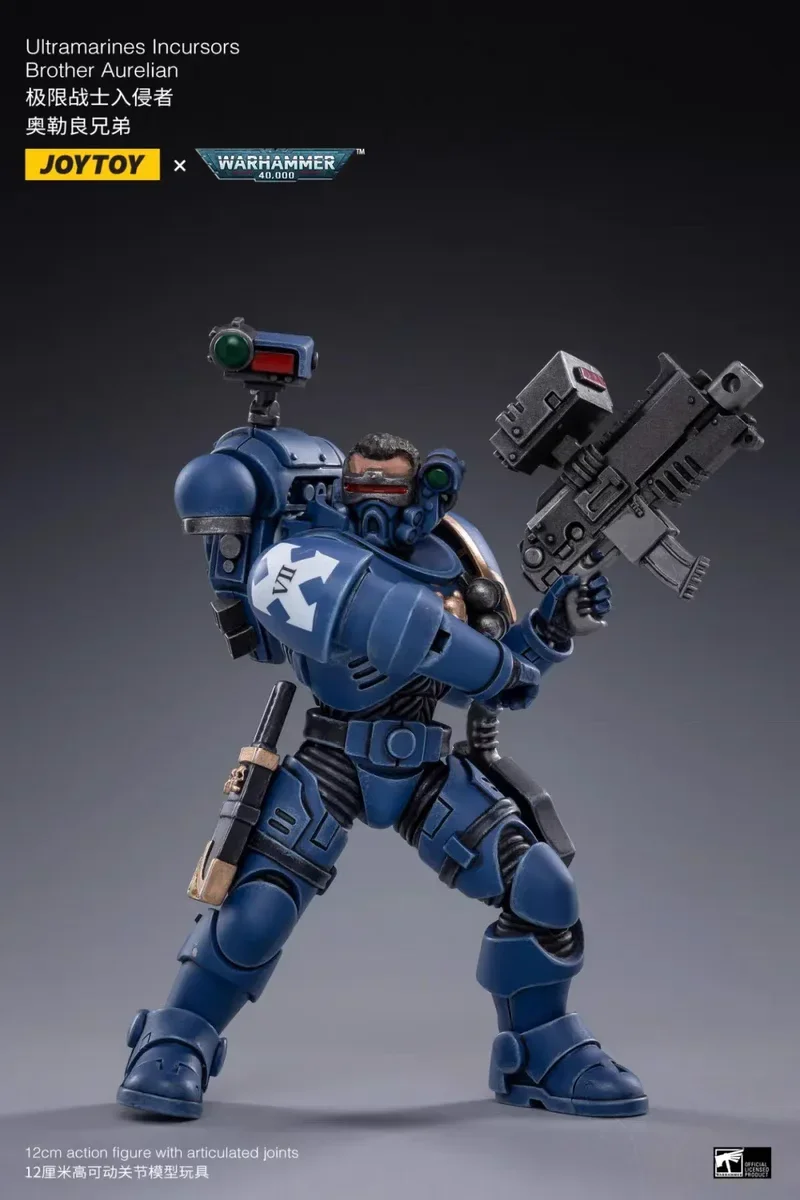 Joytoy Warhammer 40K 1/18 figurki Ultramarines Incursor Brother Aurelian figurki zabawki modele wojskowe