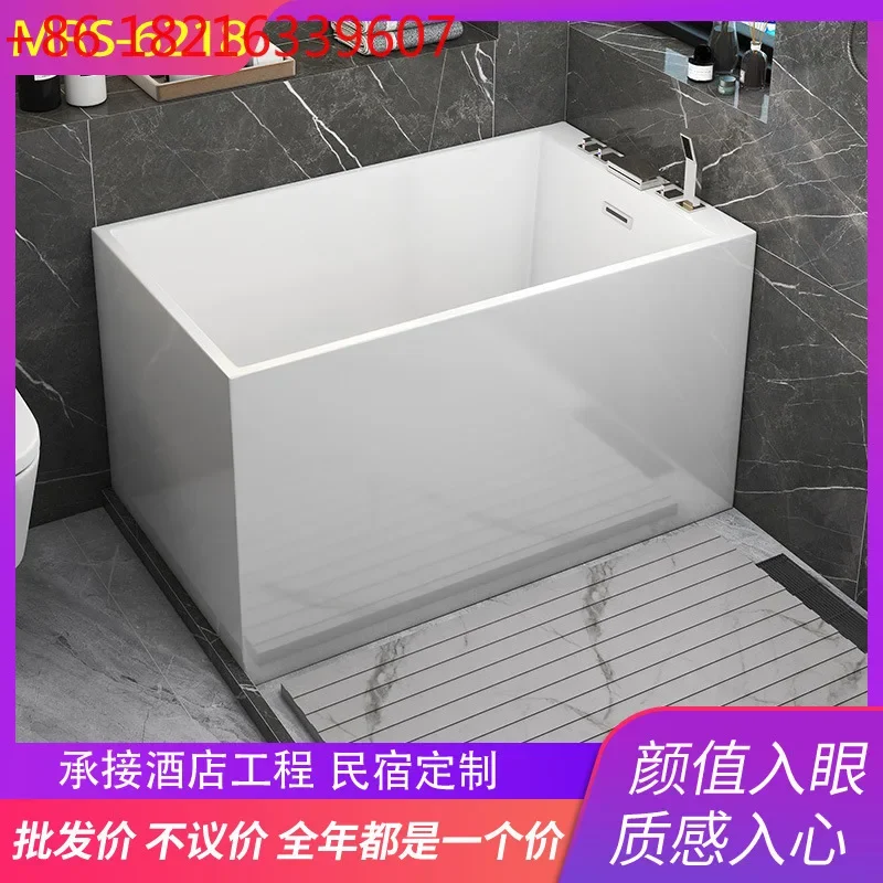 Acrylic Internet celebrity Japanese-style small bathtub with hardware deep bubble seat