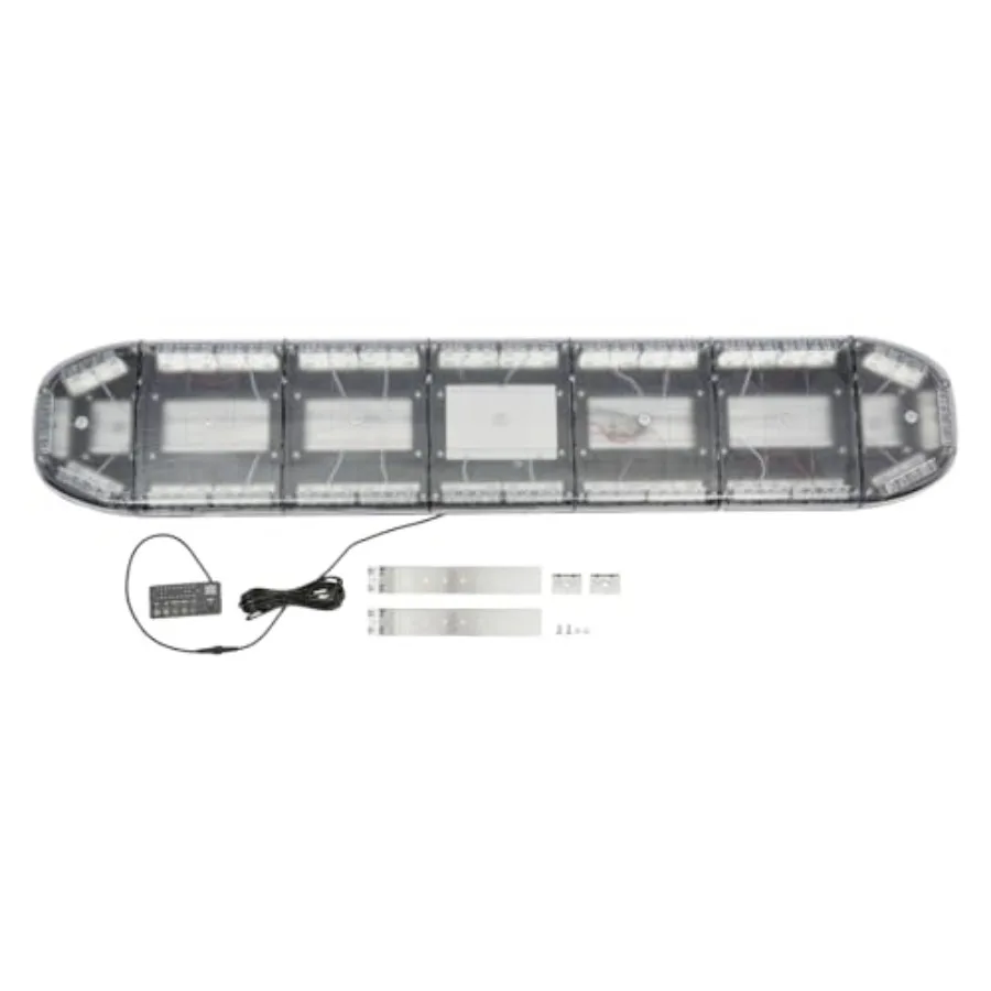 60 Led ضوء الطوارئ بار مع وحدة تحكم 104 المصابيح العنبر واضح مصباح ليد فائق السطوع ضوء بار ستروب الأمن الحذر الضوء العلوي #3