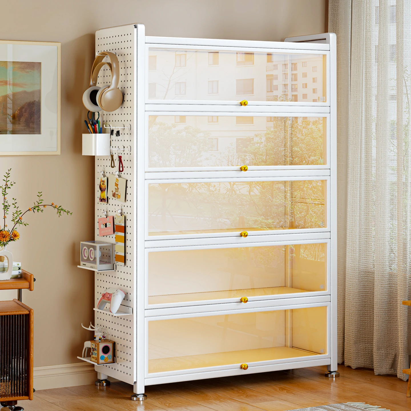 

Стеклянная книга с дверью, стальная книга, пылезащитная железная фигура от пола до потолка, витрина, домашнее хранилище, нано