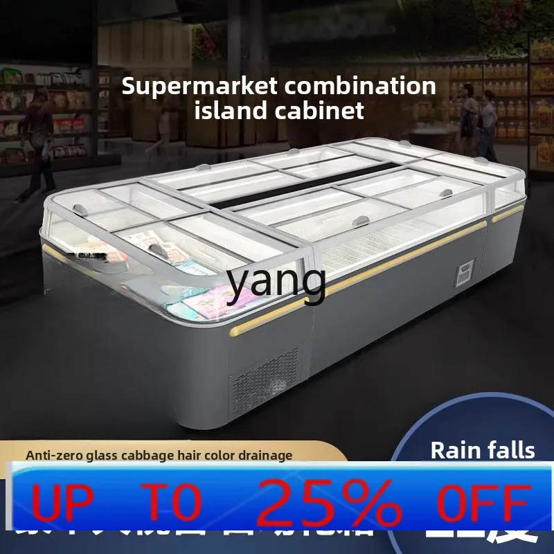 

Холодильный шкаф-витрина комбинированный горизонтальный для супермаркетов, с прозрачным стеклом, без инея, для коммерческого использования