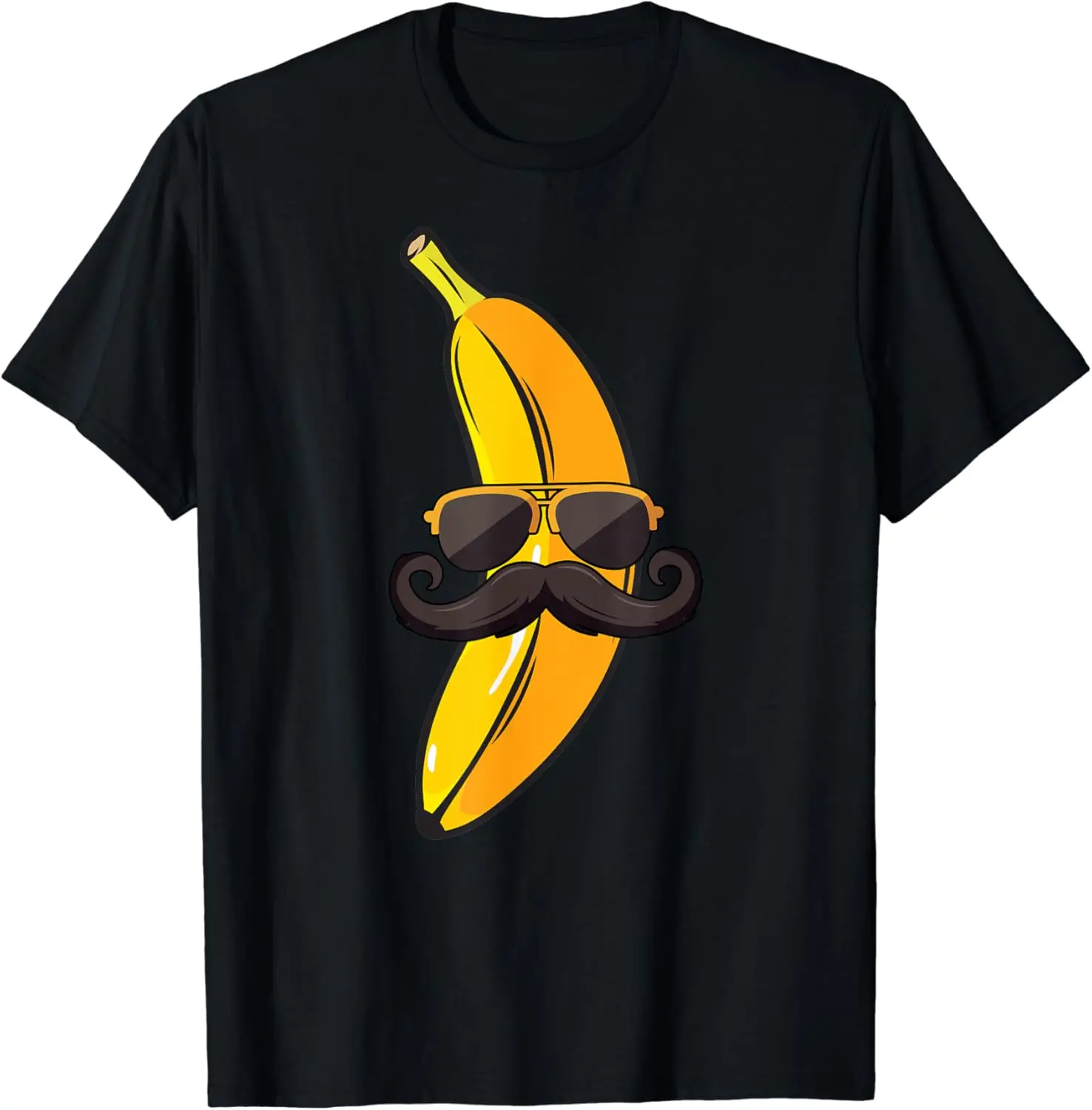 Banana Mustache Sunglasses Face Funny Fruit Cool Banana T-Shirt New Fashion Top Tees