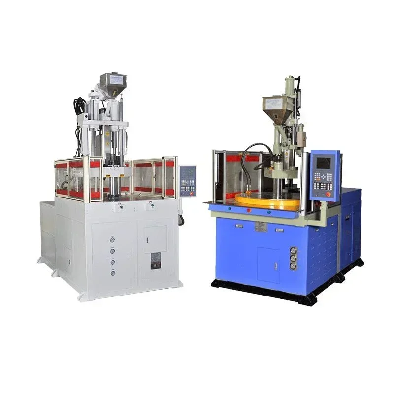 Good Quality 15 Tons double working station USB-C type-c cable wire plastic shell vertical plastic injection molding machine