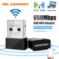 Free-Drive 650Mbps USB WiFi Adapter 2.4G&5G Network Card 802.11ac Wireless Dongle For PC Wi-Fi Receiver Dongle for Win 7 8 10 11