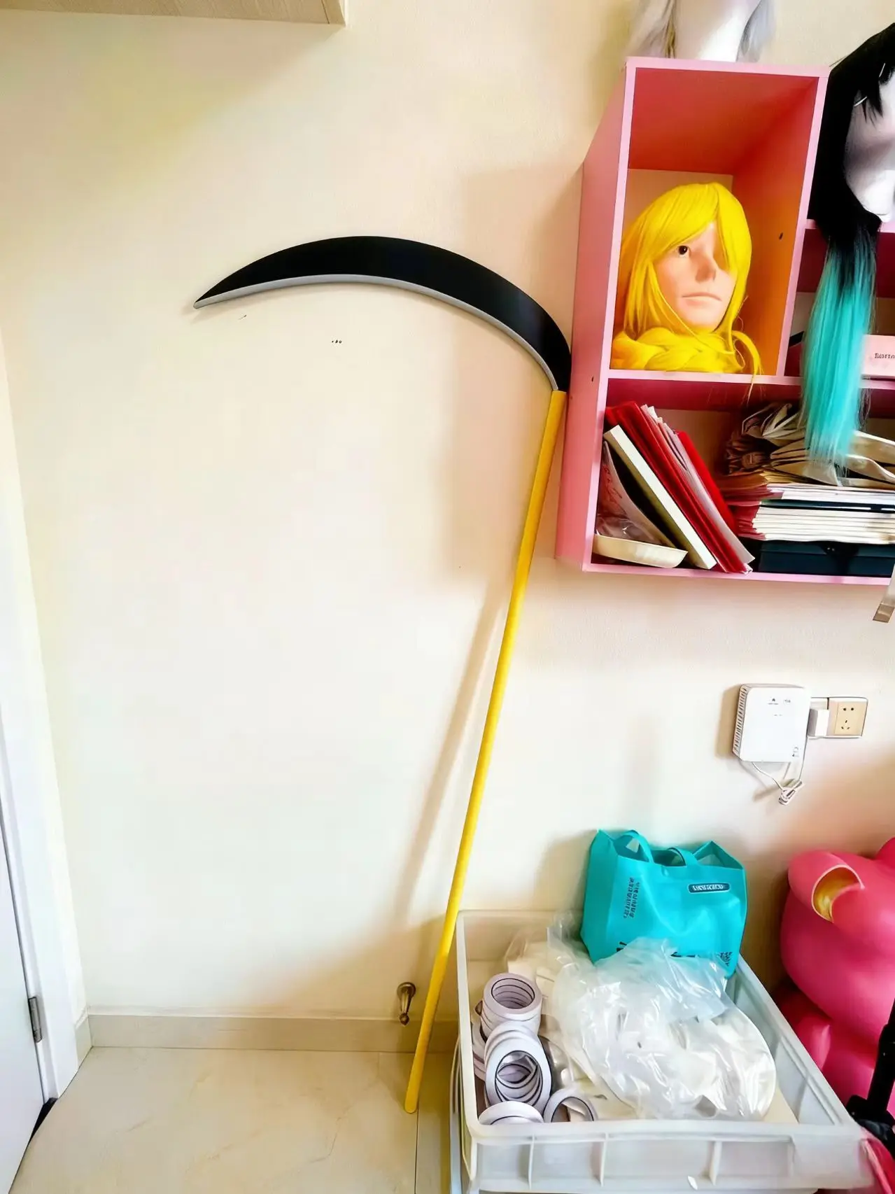 Gem City Ghost Cosplay Prop Scythe Halloween Christmas Party Role-Playing Costume Accessory