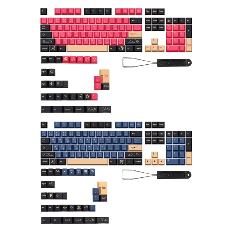 135Key Cherry Samurai Keycap PBT Dye Sublimation for Mechanical Keyboard