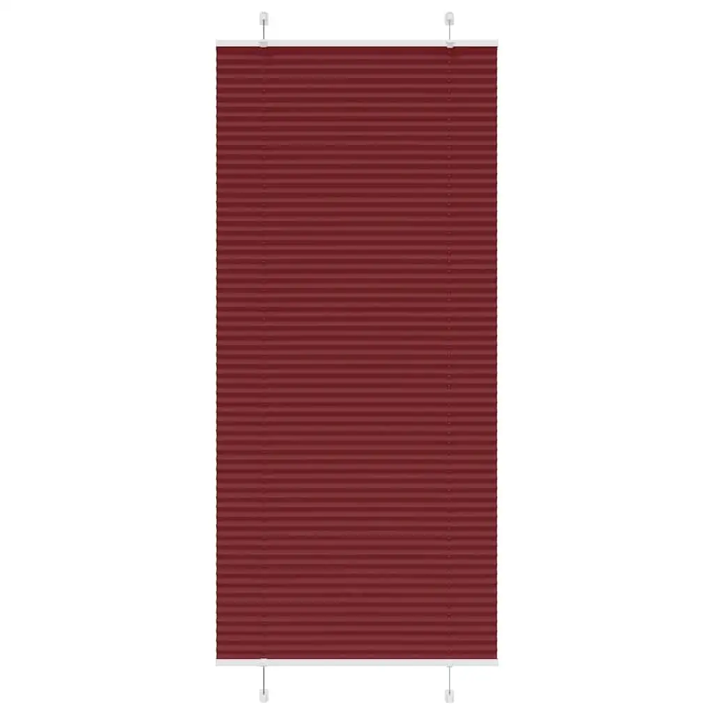 Bordeaux Red Pleated Blind 95x200 cm | 94.4 cm Fabric Width | Durable Polyester Material