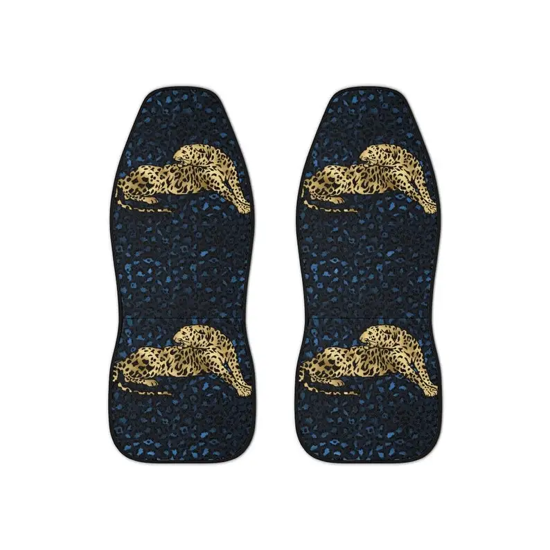 Blue Cheetah Print Gold Leopard Best Car Seat Covers, Gifts for Mom, Gift for Her, Graduation Gift, Gifts for Grandma, Gifts for