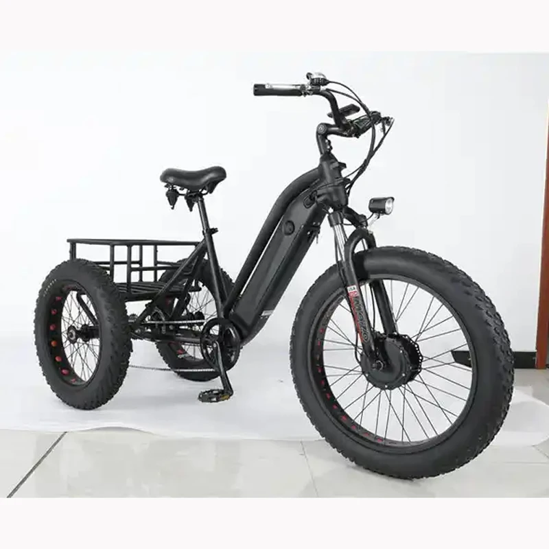Bicicleta eléctrica de tres ruedas con remolque de carga frontal, precio barato para el hogar, precio de fábrica