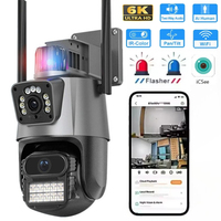 6MP Dual Lens Camera Security Wifi Motion Detect Home Alarm Video Surveillance Auto Track CCTV Outdoor Surveillance Camera ICSEE
