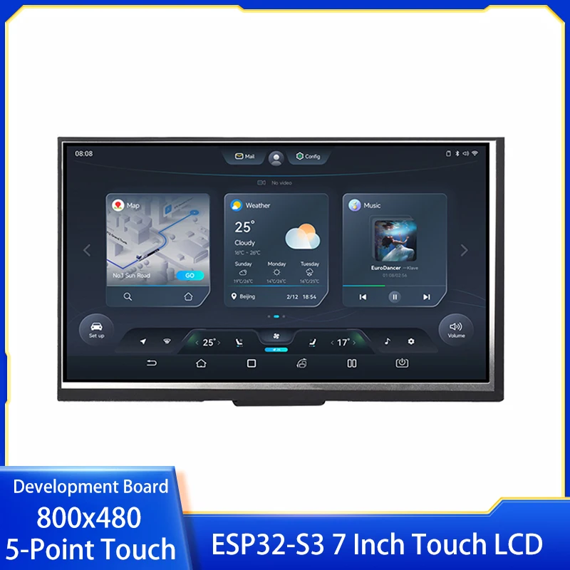 

ESP32-S3 7 Inch Touch LCD Display Development Board 800x480 5-Point Touch Support WiFi&Bluetooth For GUI LVGL