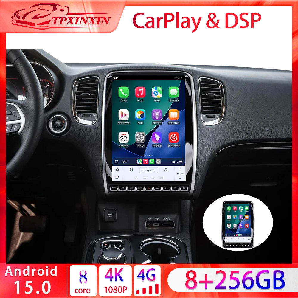 

14.5inch Screen For Dodge Durango 2014 - 2020 Car Stereo Android 15.0 carplay Multimedia radio large HD GPS Navigation head unit