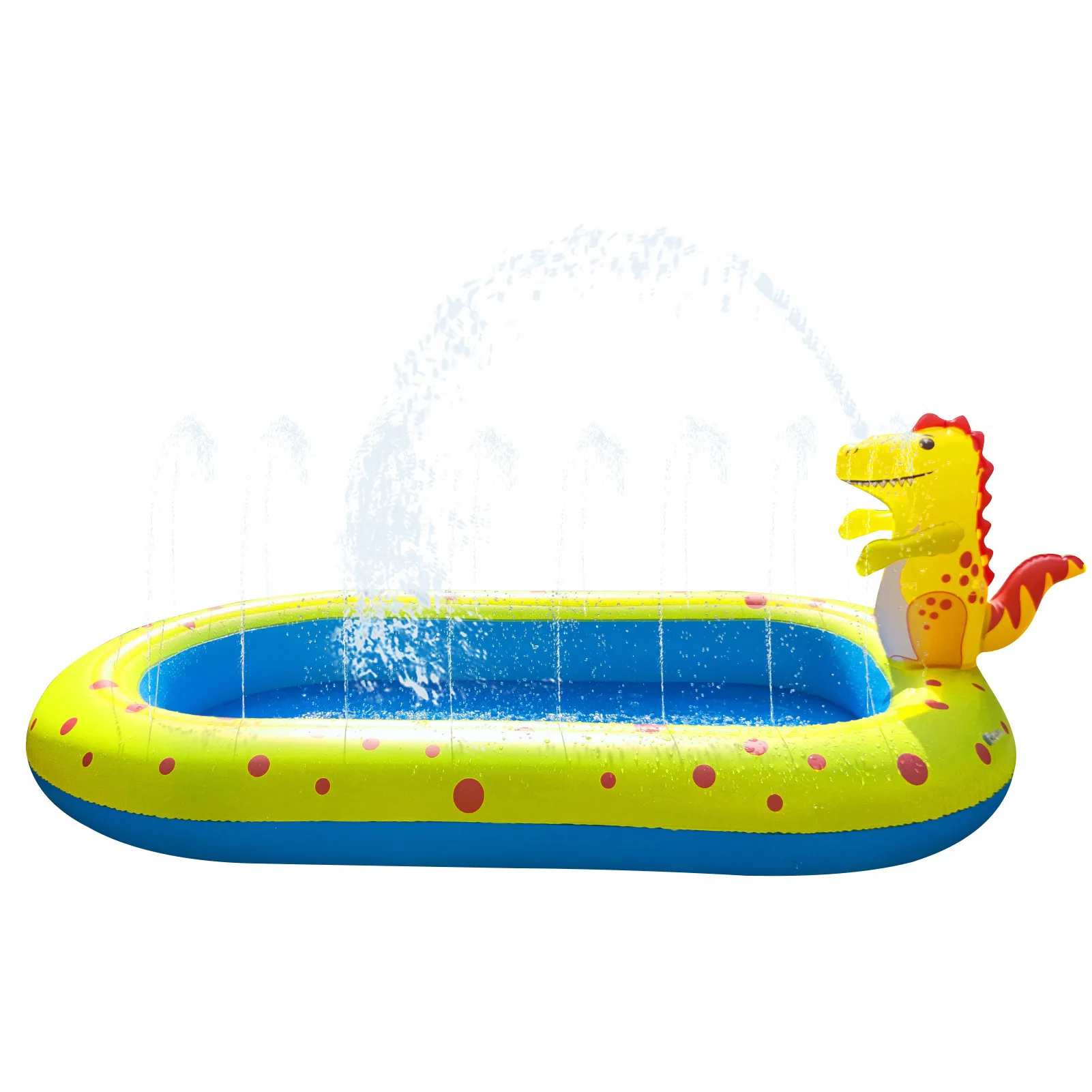 Fuente inflable de PVC para exteriores, estera de fuente de dinosaurio para niños, estera de juego para niños, piscina rociadora