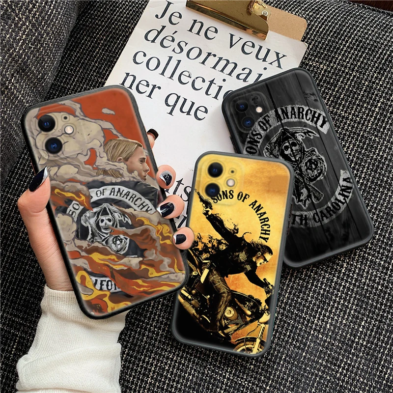 P290 sons of anarchy Soft Silicone Case for iPhone 15 14 Plus 13 12 11 X XS XR Pro Max Mini 8 7 Plus