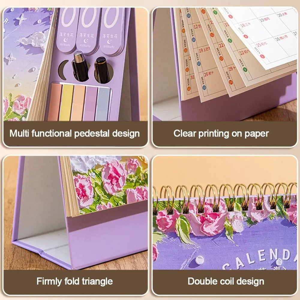 

Fashion 2026 Desktop Paper Calendar Multi-function Home Decor Planner Scheduler Yearly Notebook Agenda Organizer Home Office