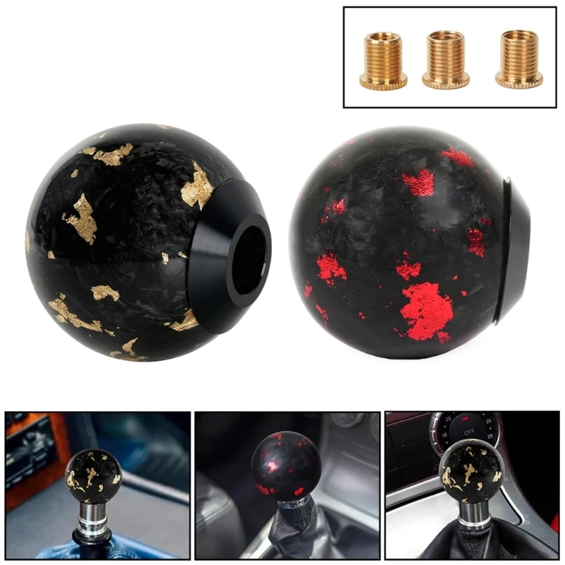 

Comfortable Carbon Fiber Gear Shifts Handle Ergonomical Grip Gear Shifts Stick Simple Install for Manual Transmission D7YA