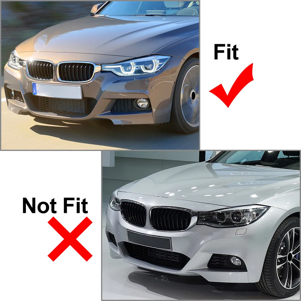 2Pcs Car Front Bumper Lip Corner Splitter Trim Accessories For BMW F30 F31 3-Series M Sport 2012 2013 2014 2015 2016 2017 2018