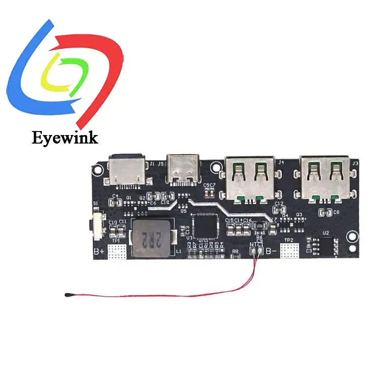 22.5W Power Bank 5-Port Bidirectional Fast Charging  Module Circuit Board DIY Motherboard Kit QC4+PD3.0