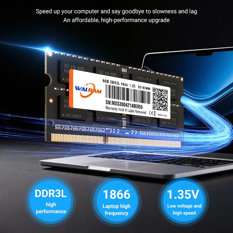 WALRAM DDR3L 8GB Memoria Ram DDR3 1600MHz 1333MHz Sodimm Ram para computadora portátil DDR3 L 4GB 1600 1333 Memoria interna para computadora portátil