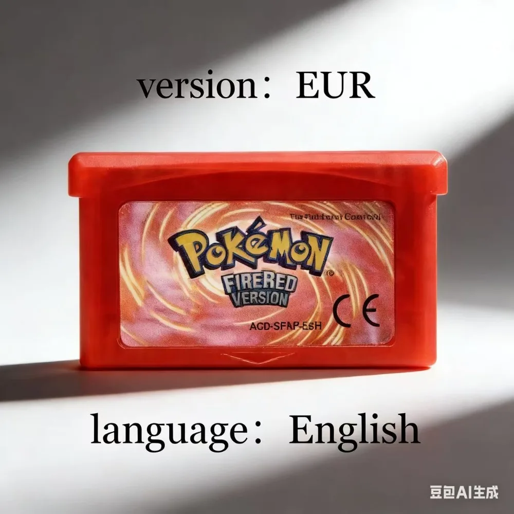 32Bit HQ Pokémon GBA Cartridge Game Boy Advance Emerald FireRed LeafGreen Sapphire Ruby Game Card view 4