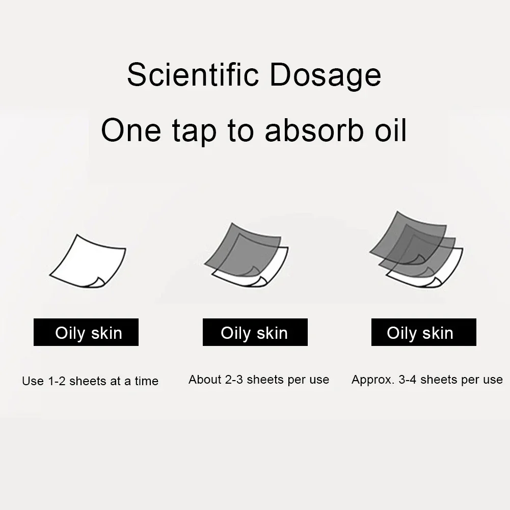 100 arkuszy papieru do kontroli sebum z etui i puszkiem do pudru, papierki do pochłaniania sebum z węglem bambusowym do twarzy, do skóry tłustej