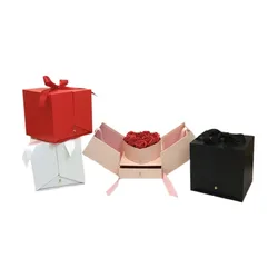 Exquisite Paper Gift Box Valentine's Day Wedding Birthday Flower Jewelry Packaging Cardboard Carton Heart Shaped Box With Drawer