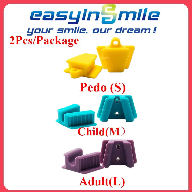 2pcs Dental Orthodontic Bite Block Mouth Props Opener Cheek Retractors Silicone Rubber Adult/Child/Pedo Easyinsmile