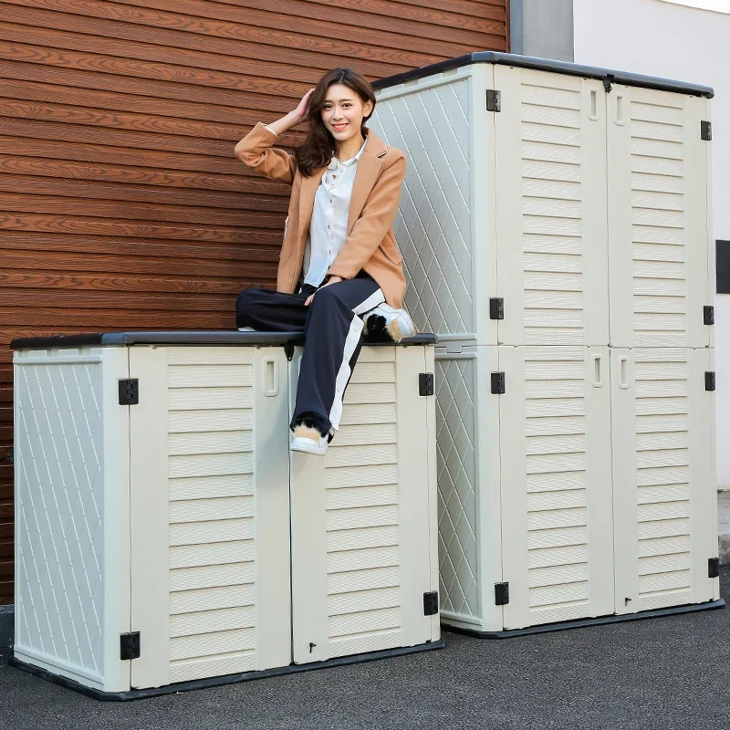 Balcony Cabinet Storage Sunscreen Waterproof Garden Locker Outdoor Household Large Capacity Sundries