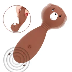 Stimolatore del clitoride G Spot vibratore orso carino 12 velocità Dildo vibrante rotazione a 360 gradi giocattoli sessuali per donne