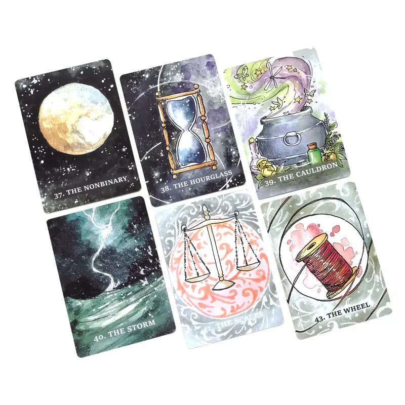 Hot sales The Paper lenormand Oracle Tarot Card Fate Divination Prophecy Card Family Party Game Tarot Toy