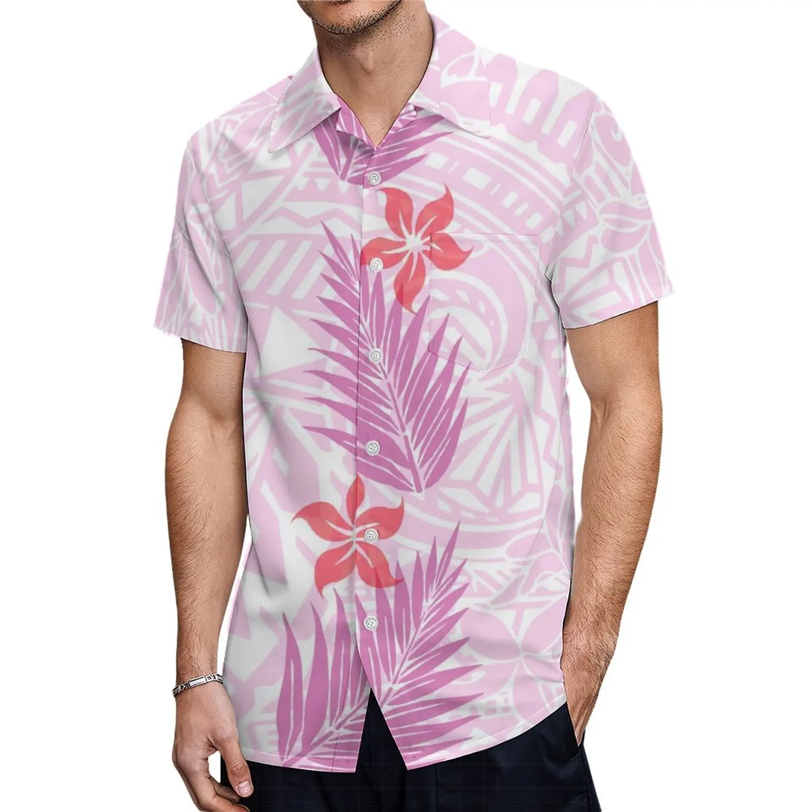 Polinesiano personalizzato con elegante abito couplet's Samoan abito a maniche corte da donna Party Tuxedo camicia Aloha da uomo