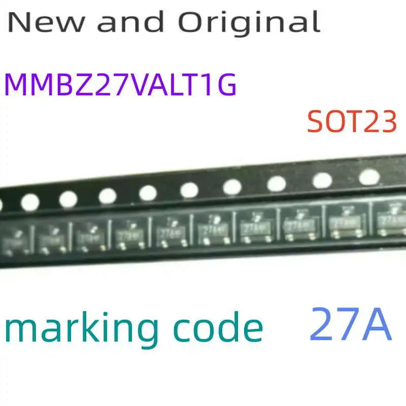 Mmbz27Valt1G 27V 40W Peak Power Zener Transient Voltage Suppressors Dual Common Anode Zeners for Esd Protection Mark 27a