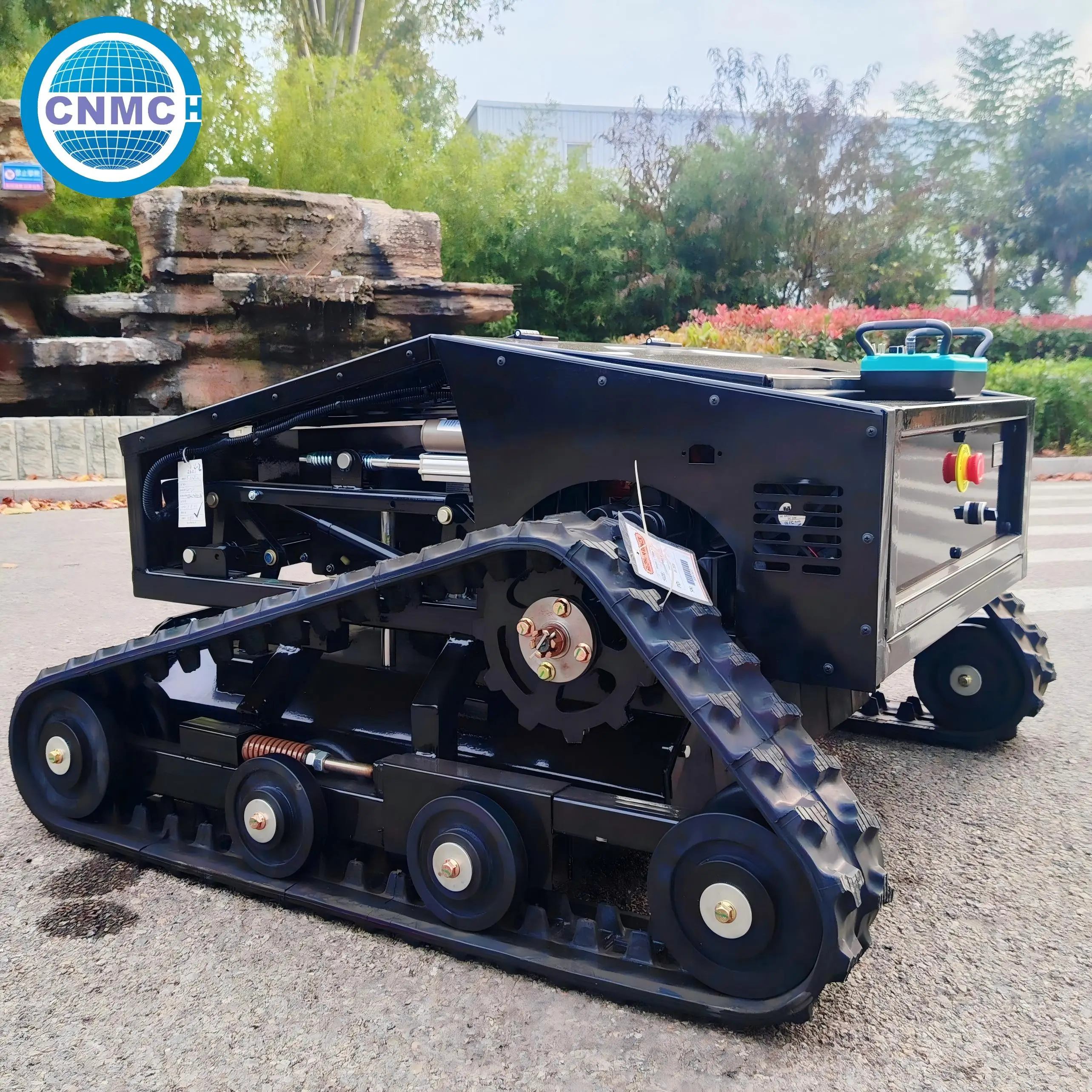 CNMC Lawn Mower Robot Lawn Mower Safety Auto-Stop Blade Remote Control Brushcutter Grass Cutter Customized Easy to Operate