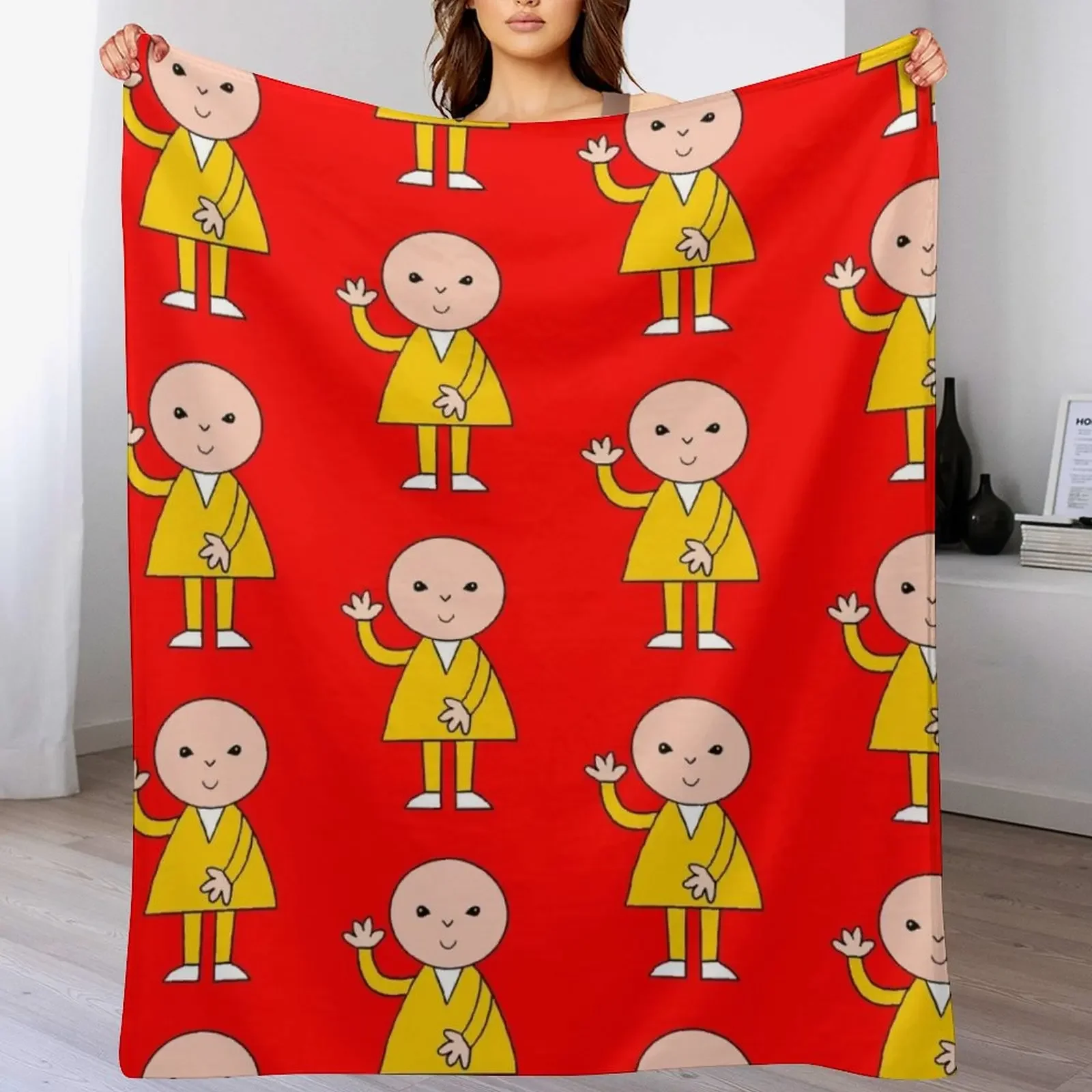 

Bod cartoon retro Throw Blanket Multi Purpose Soft Warm Blanket for Home Travel