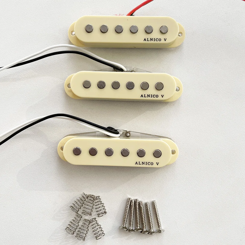 3pcs Alnico V Guitar Pickup Single Coil Humbucker Pickups Neck Middle Bridge Set For ST Electric Guitar Parts Accessories