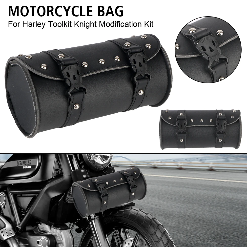 Motorcycle Saddle Bags Side Tool Tail Bag Car Repair Kit Leather Saddlebags Storage Bags Waterproof Small Capacity Saddlebag