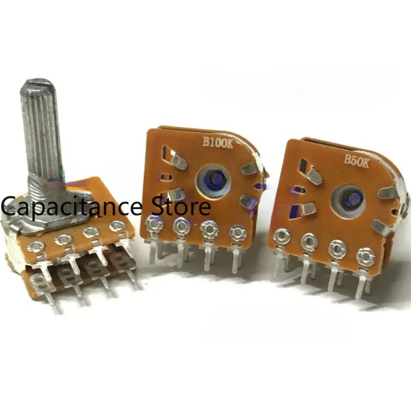 

5PCS 148 type audio amplifier main volume potentiometer duplex 8 pins with equal loudness tap B50K B100K stepper