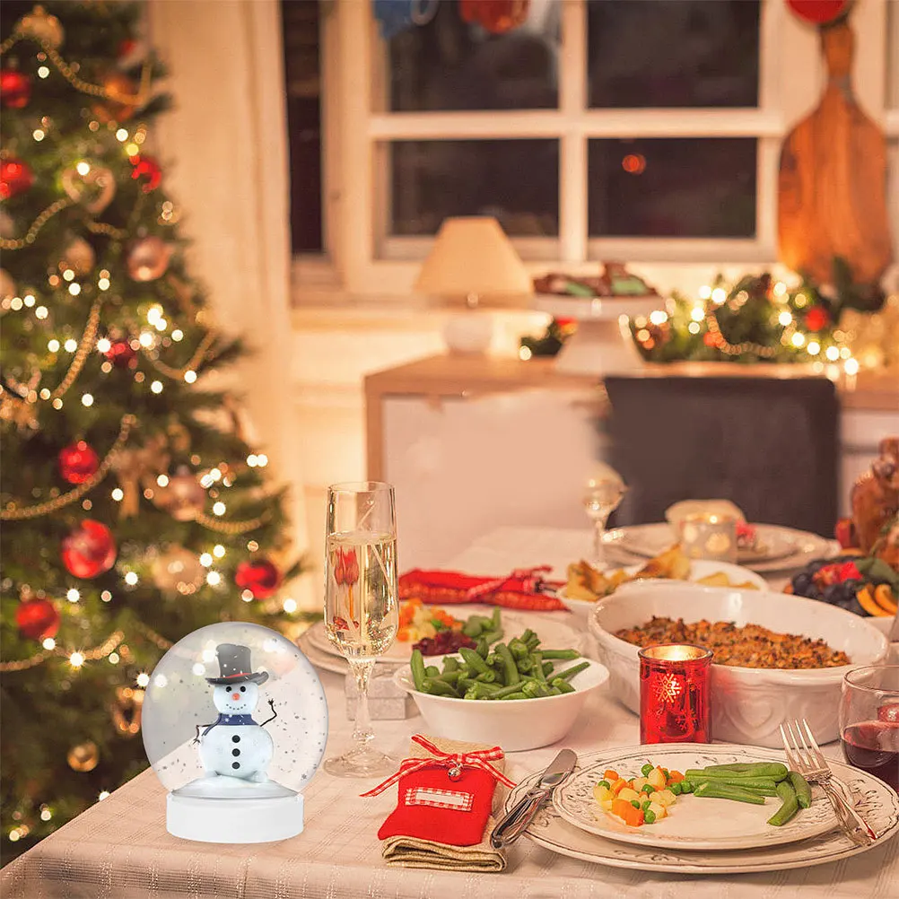 

15pcs Snow Globe Accessories Plastic Diy Kit Clear Replacement Parts For Holiday Winter Decor Craft Projects Ornaments