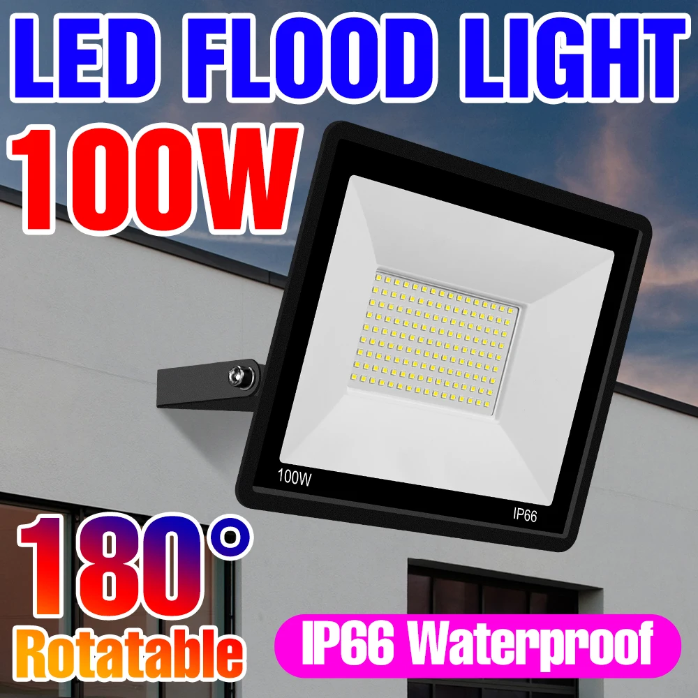 

220V Flood Light Spotlight Wall Outdoor Lighting Garden Light Refletor Projecteur Led Lamp 10W 20W 30W 50W 100W IP66 Waterproof