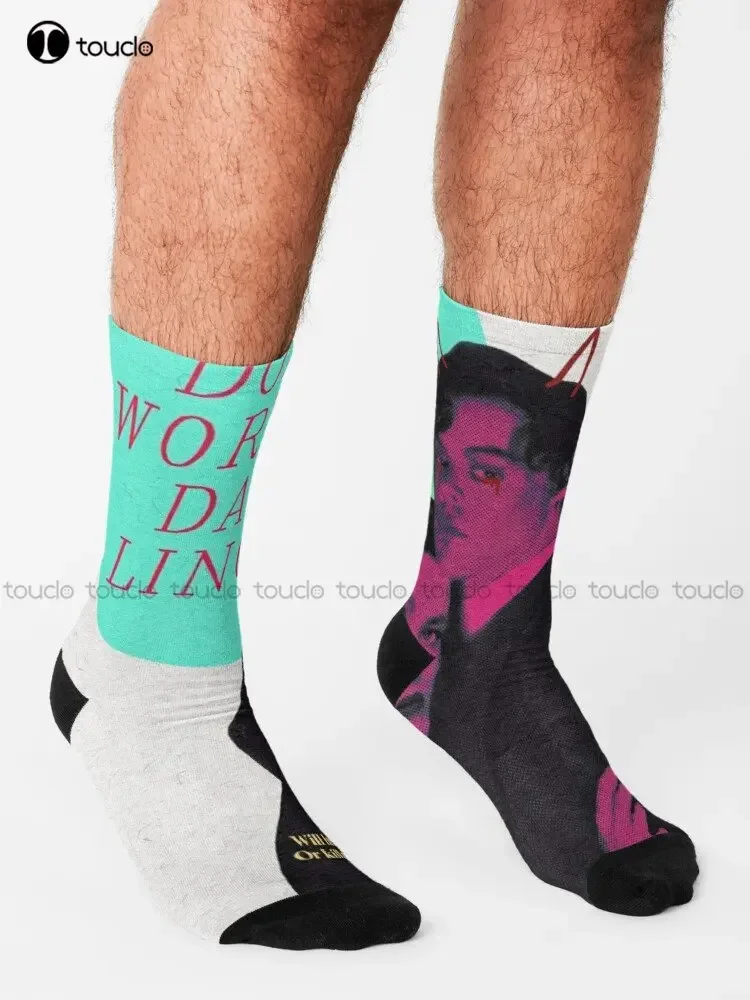 Don'T Worry Darling Olivia Wilde Florence Pugh Socks White Men'S  Street Skateboard  Creative Funny Socks Custom Gift